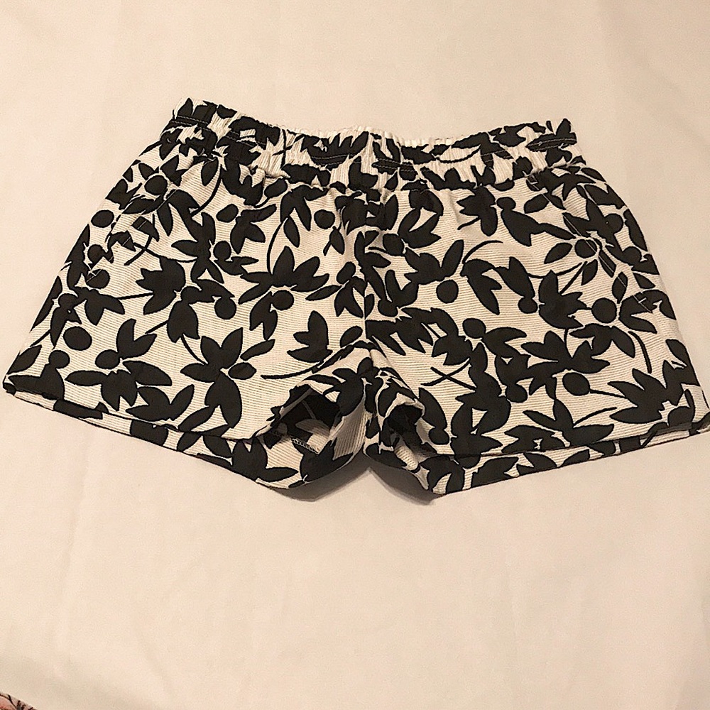 J Crew Factory Floral Textured Jacquard Boardwalk Pull On Shorts Women’s Size 0